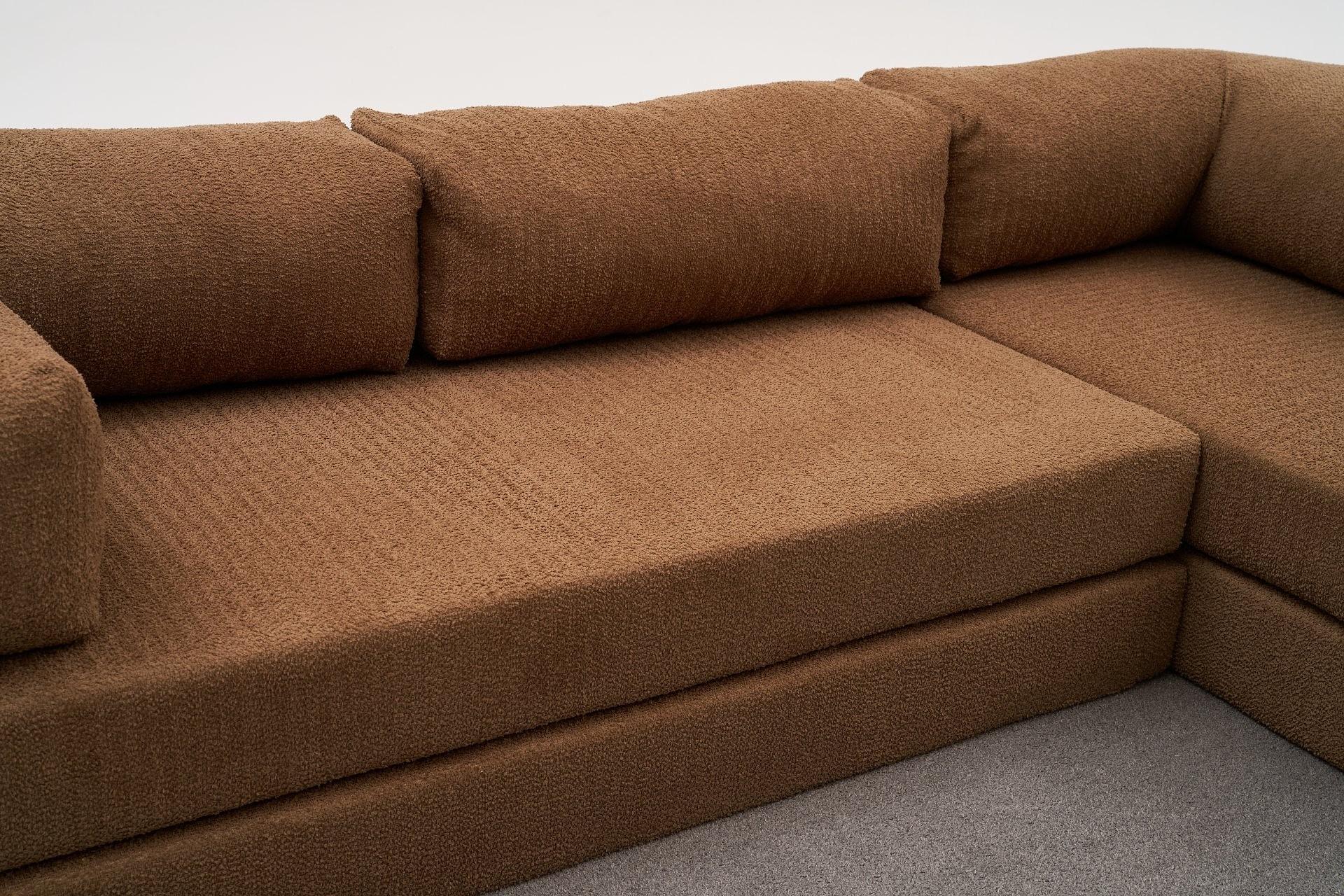 Comfort Schlafsofa Récamiere Rechts Braun 6