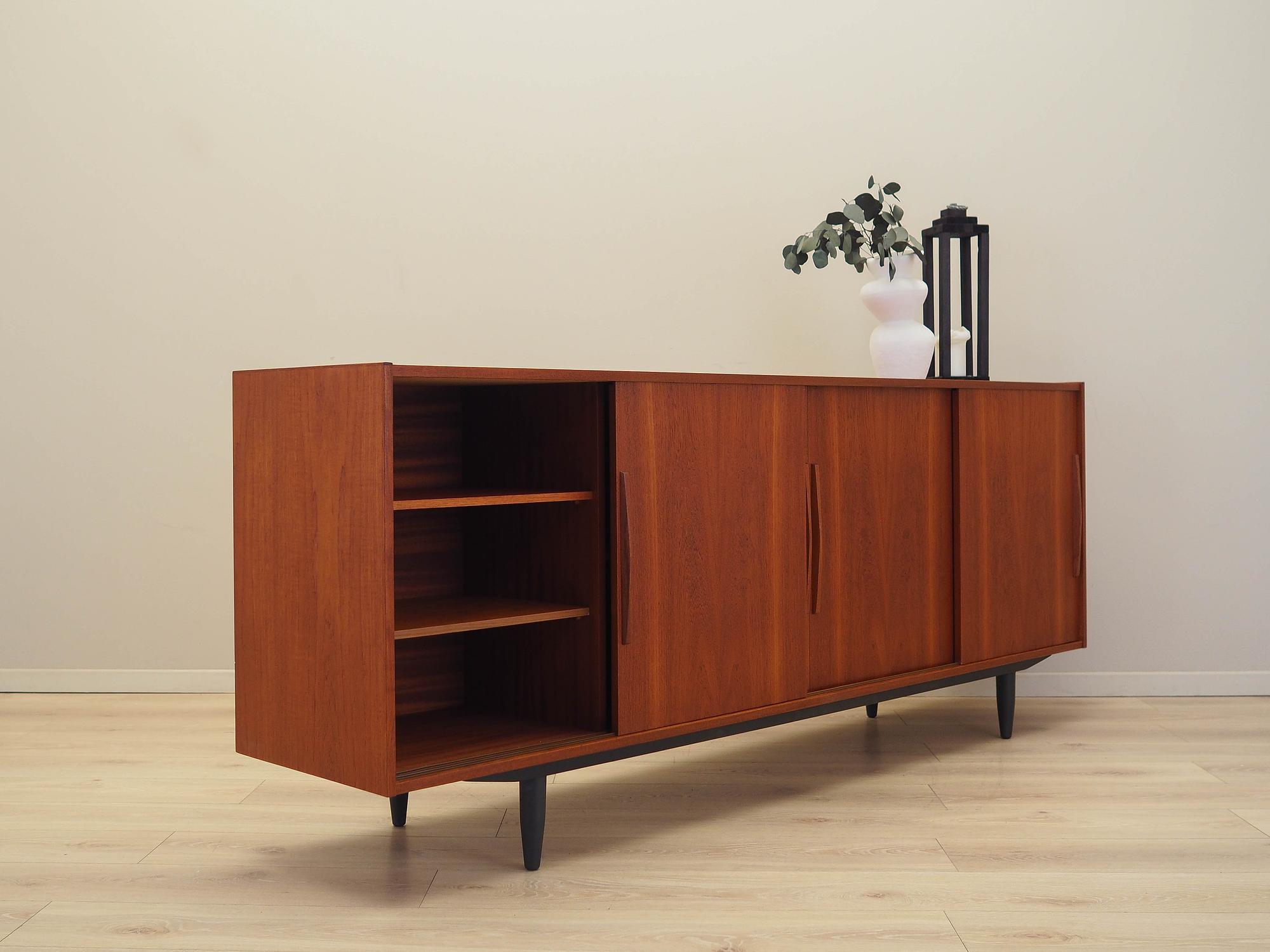 Teak sideboard brown 1970s 6