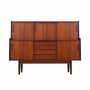 Vintage Highboard Teakholz Braun 1960er Jahre 0