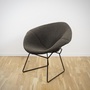 Bertoia Diamond Chair Vollpolster Schwarz 0