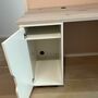 Schreibtisch mit Aufbewahrung Holz Weiß 1