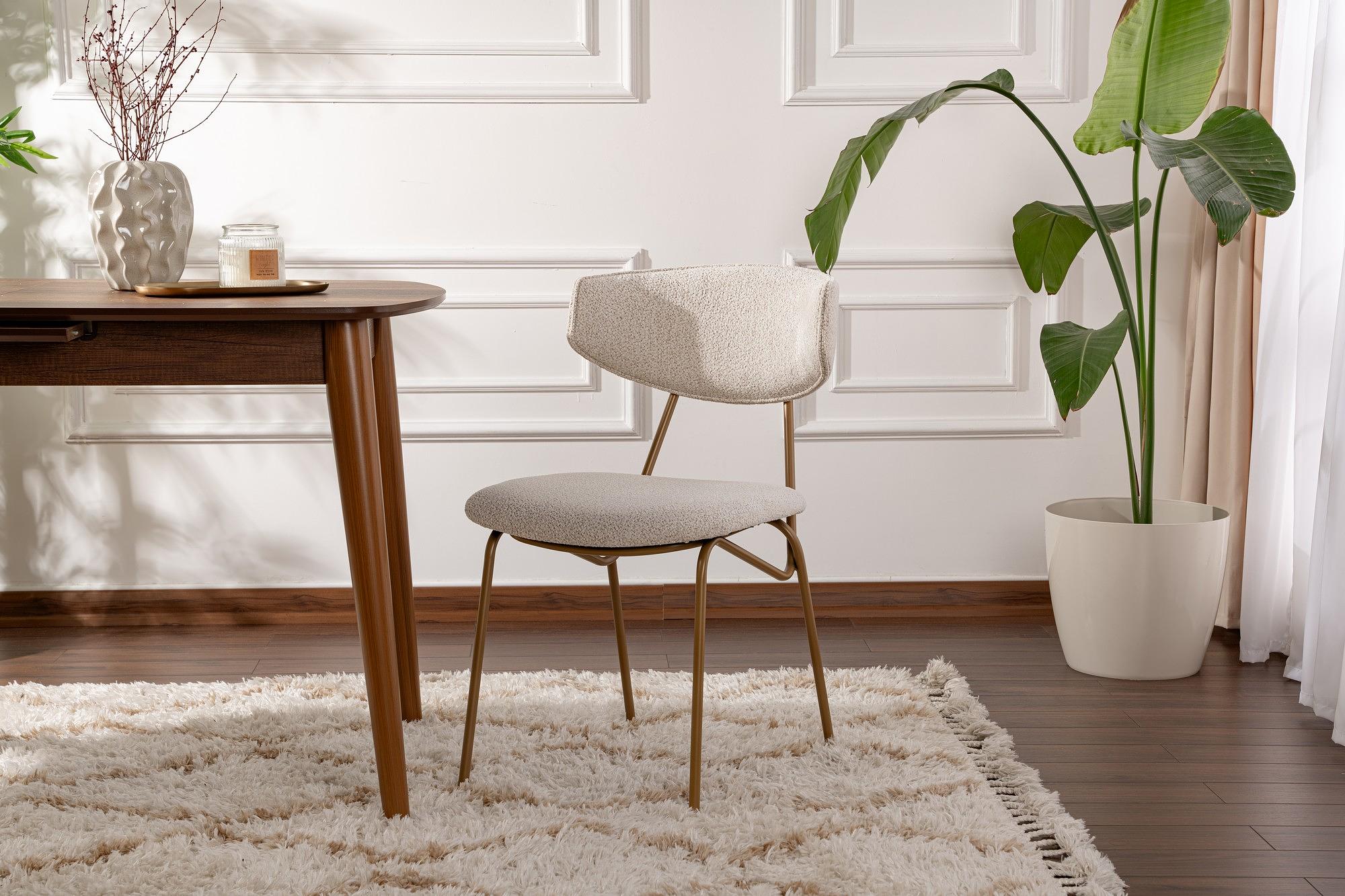 2x Nancy Dining chair Wood veneer White 0