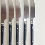 11x Vintage Tafelmesser Edelstahl Schwarz 1960er Jahre 1