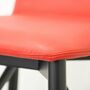 2x Bardot 0036 Wood Bar Stool Wood Leather Red 2