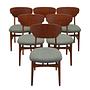 6x Dining chair teak 1970s 0