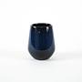  Keramikvase Marineblaue 1970er Jahre 2