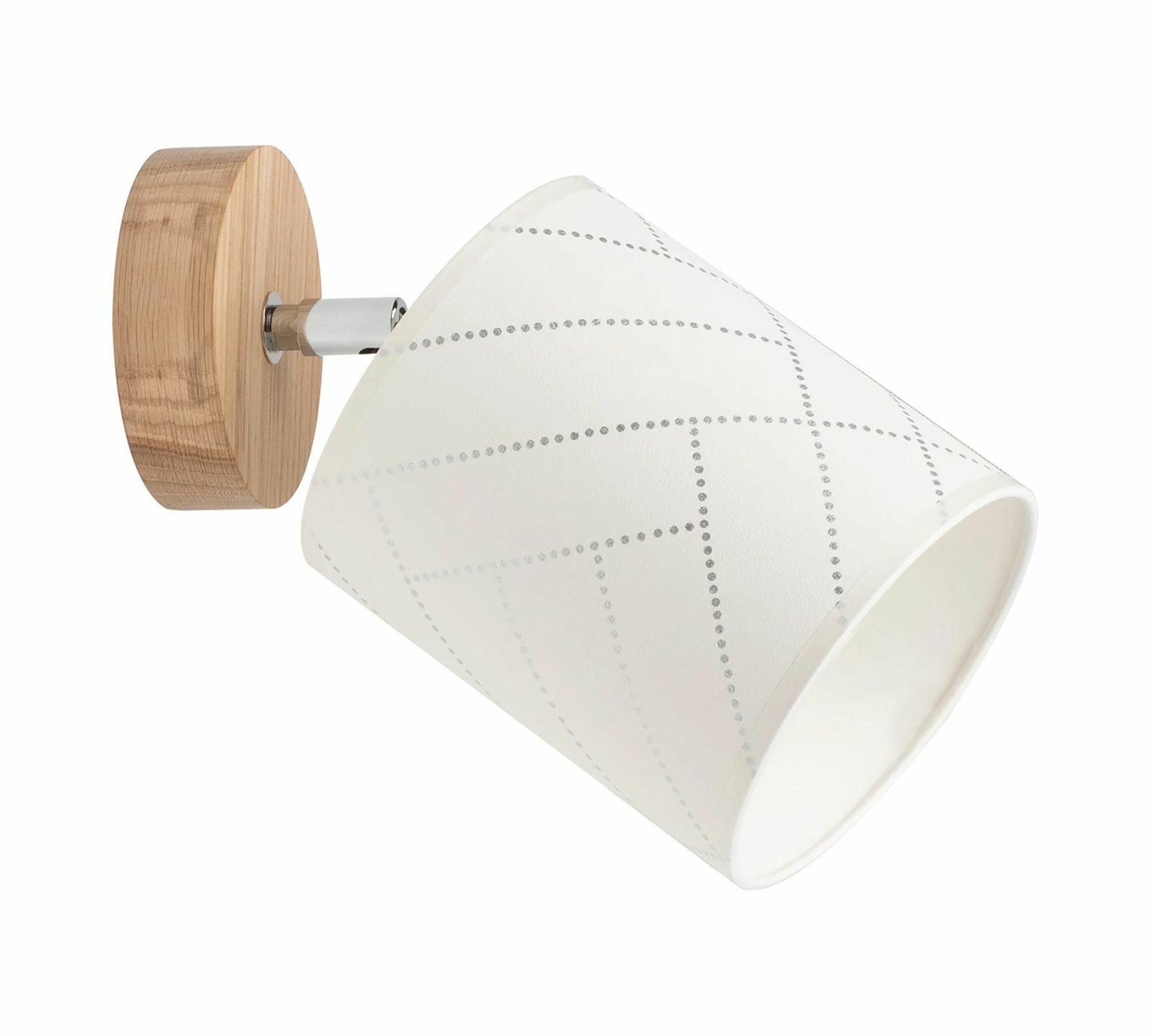 Wandlampe 1-flammig Papier Eichenholz Beige 1