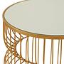 Avantis Gold Metalldrahtgestell Runder Beistelltisch
 3