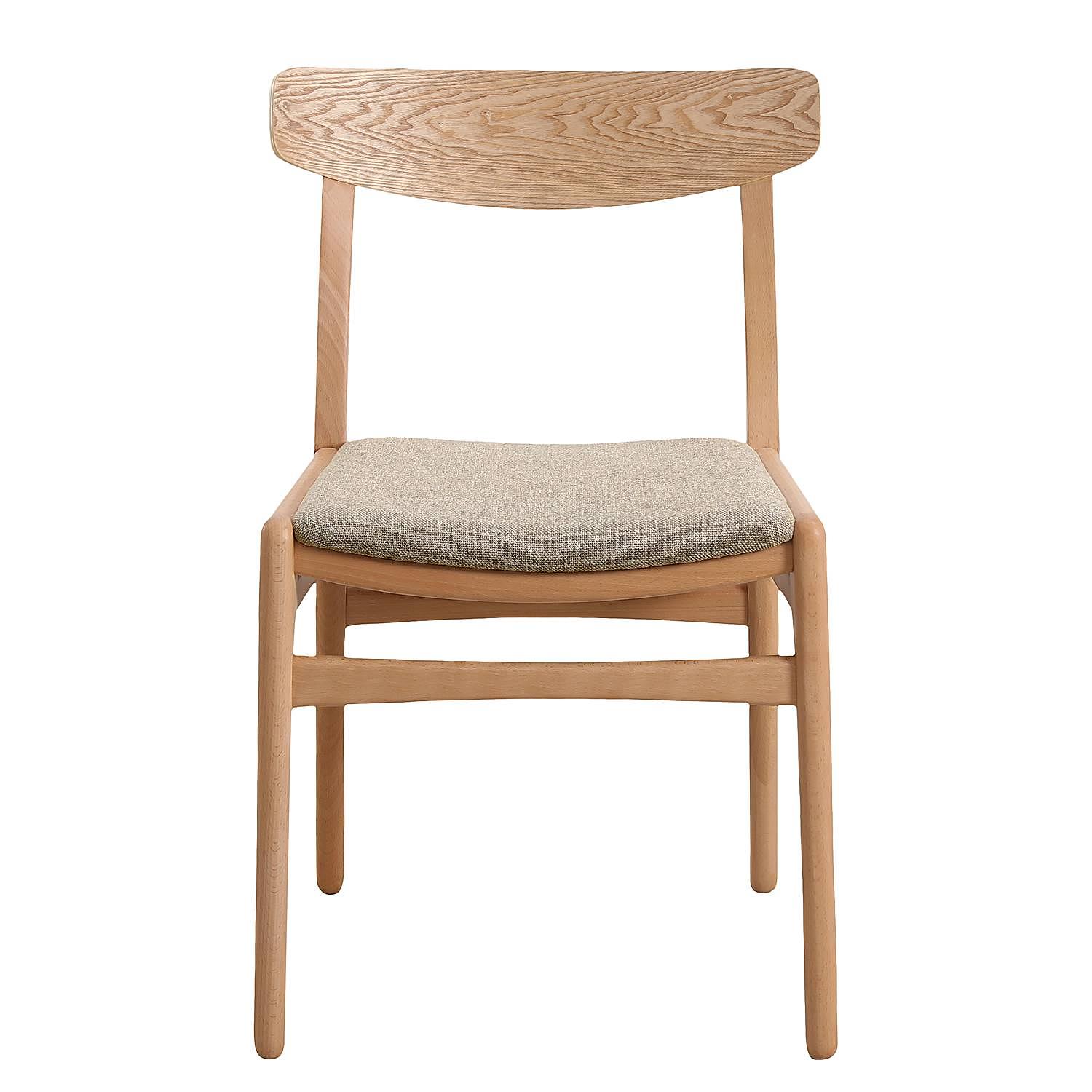 2x Huxford Esszimmerstuhl Massivholz Beige 1