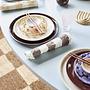 Jali Dessert Plate Glass Brown Spotted 1