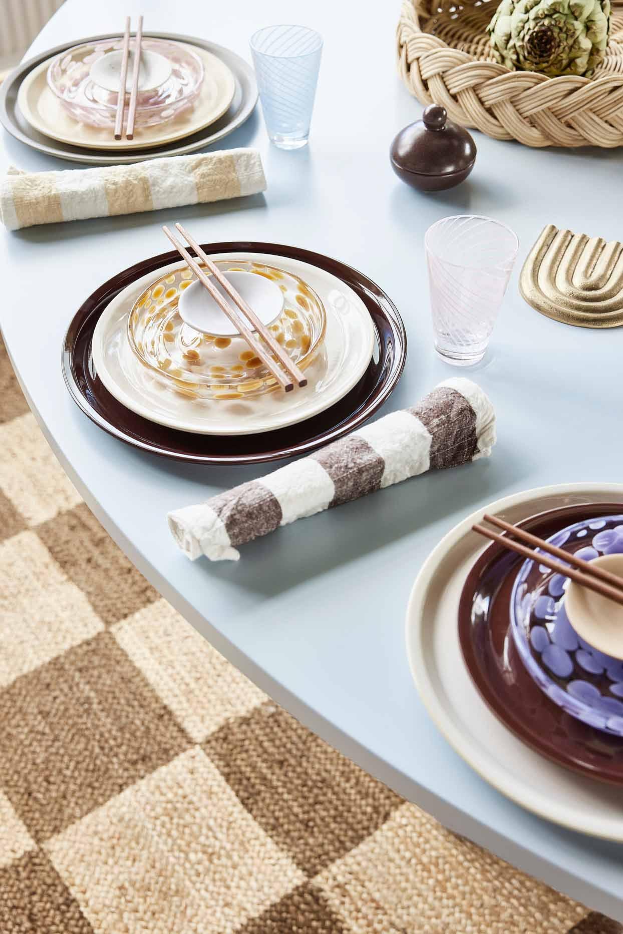 Jali Dessert Plate Glass Brown Spotted 1