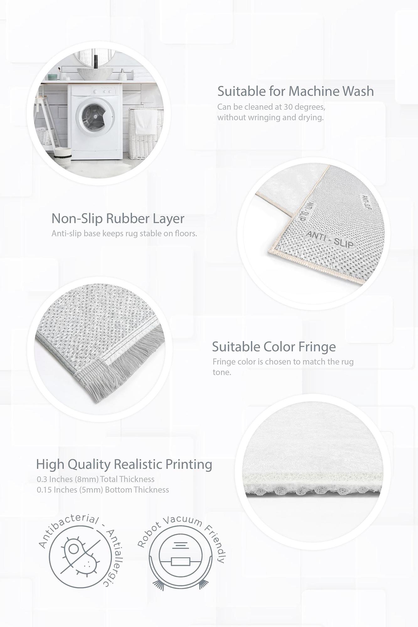 Tier- und Wolkenmuster Kinderteppich Mehrfarbig 160×230 cm 4