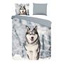 Husky Bettwäsche Baumwolle Grau 140x200/220cm Kissen 70x60cm 1