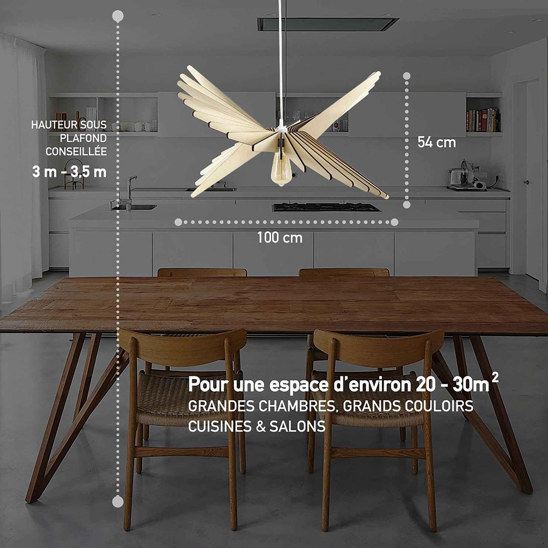 Albatros L'imparfait Pendelleuchte Holz 65cm 4