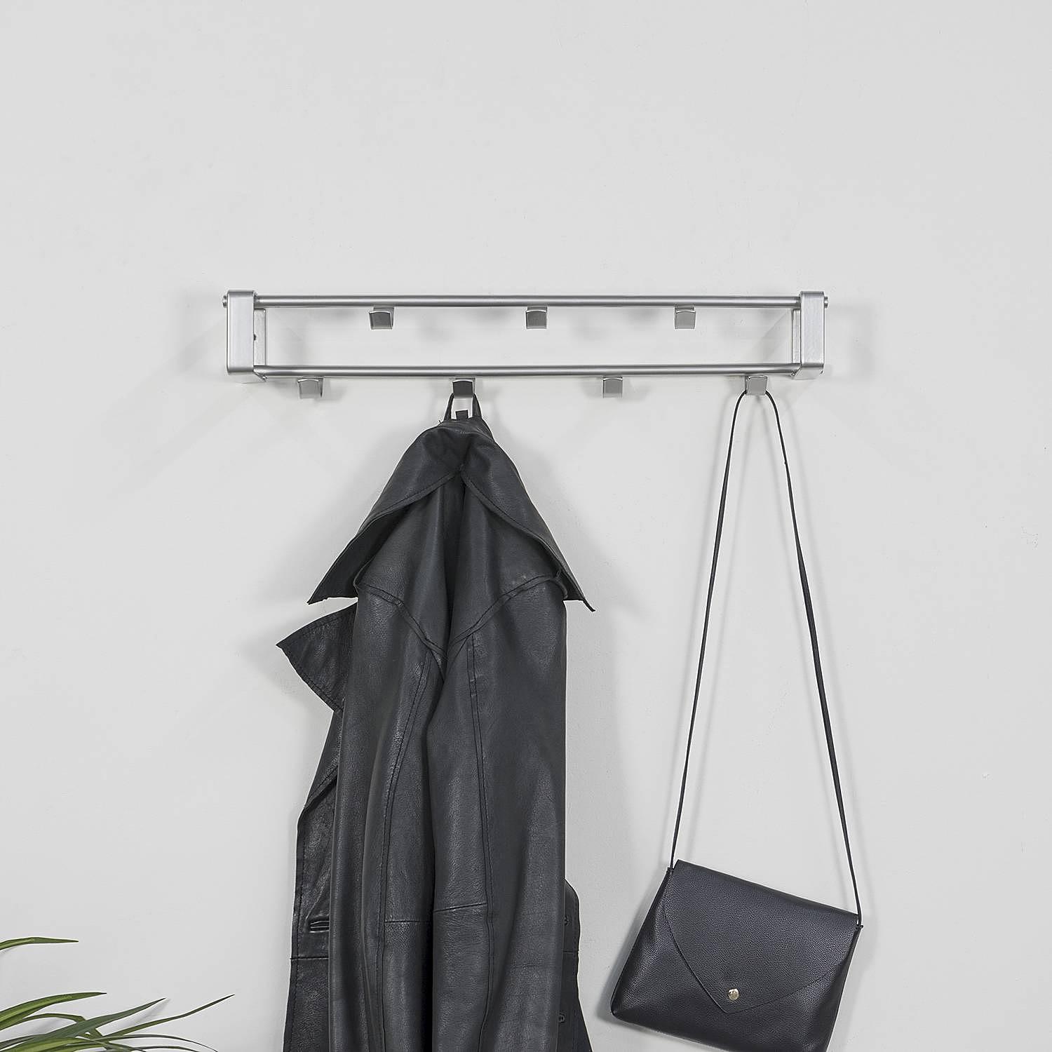 Wall coat rack Welbeck Silver 2