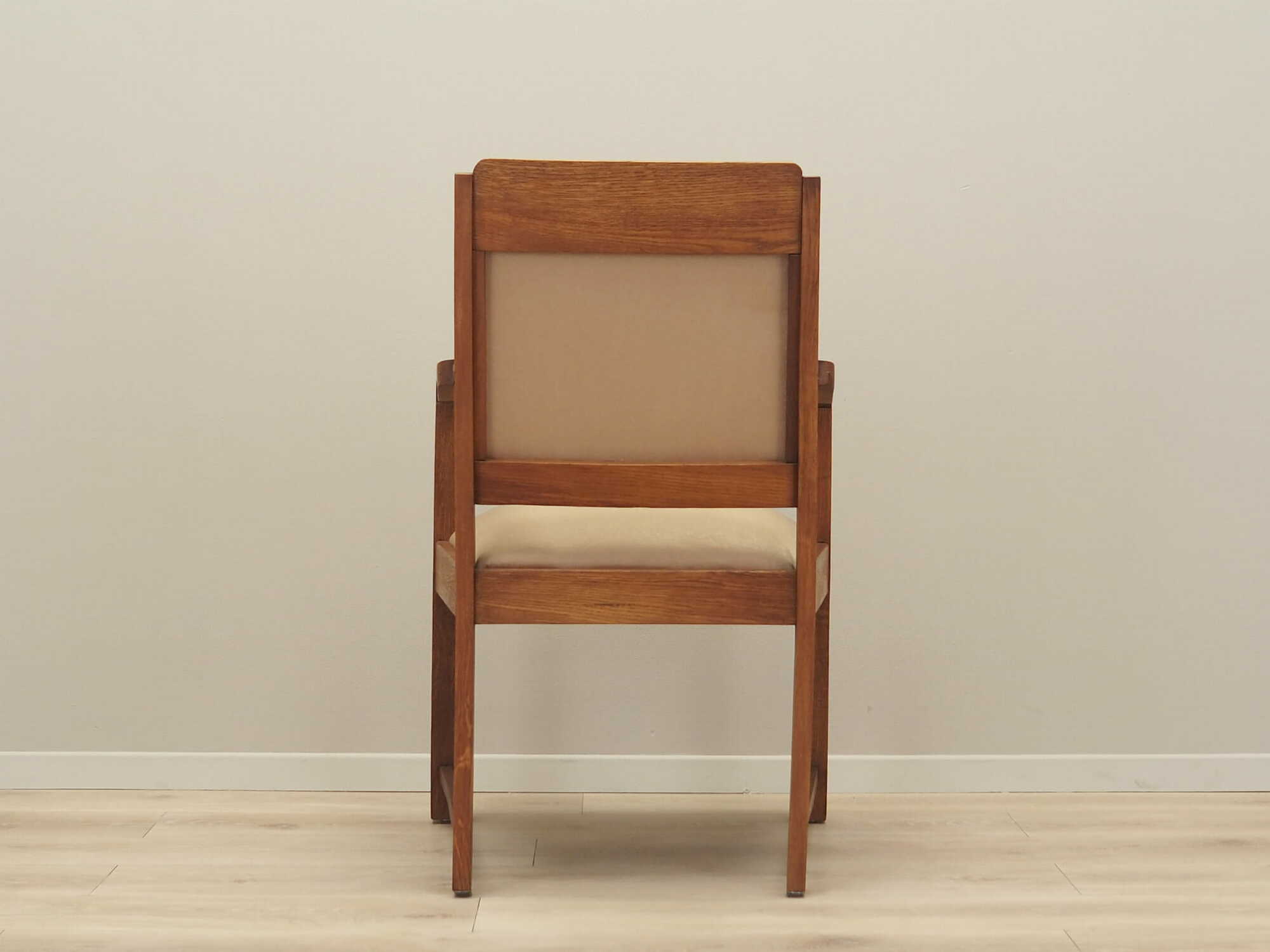 Vintage Armchair Oak Velvet Brown 1950s 5