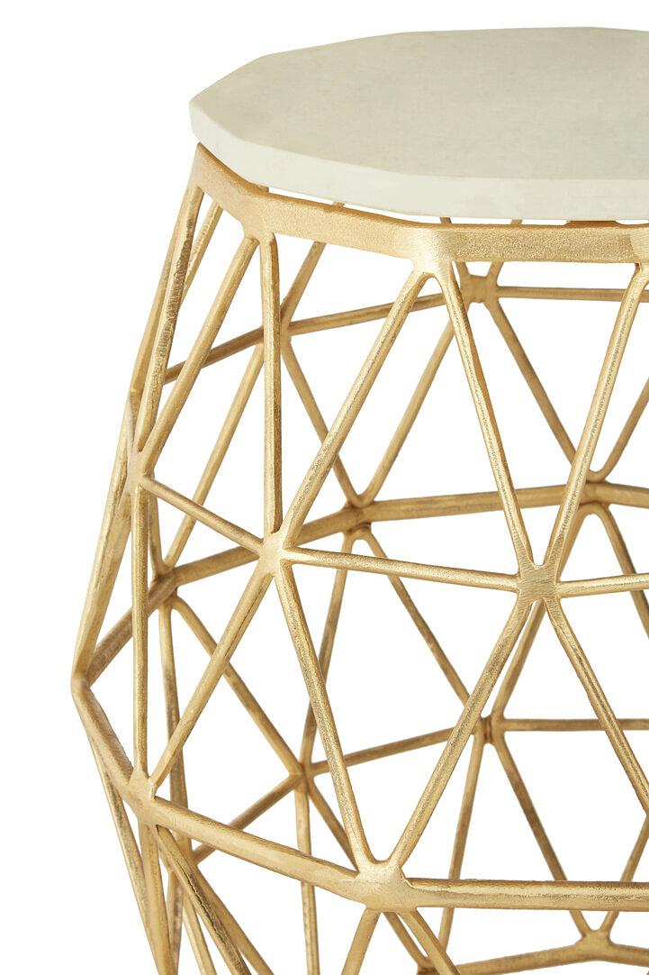 Templar Side Table Aluminum Stone Gold 2