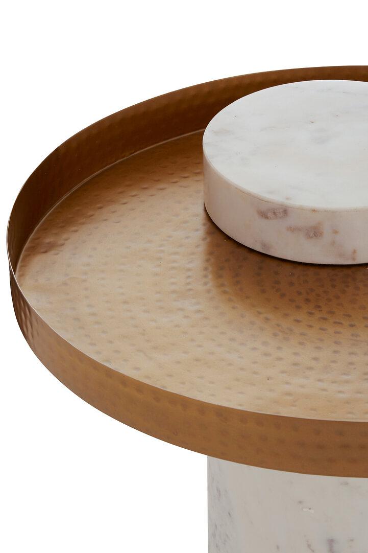 Sika Tavolino Ferro Marmo Bianco 2