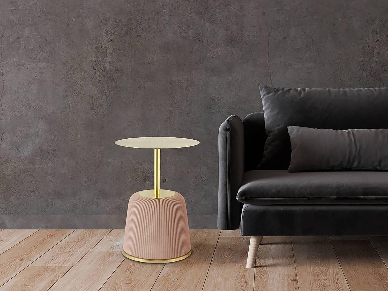 Beistelltisch Jokai 300 Eisen Dekor Rosa 2