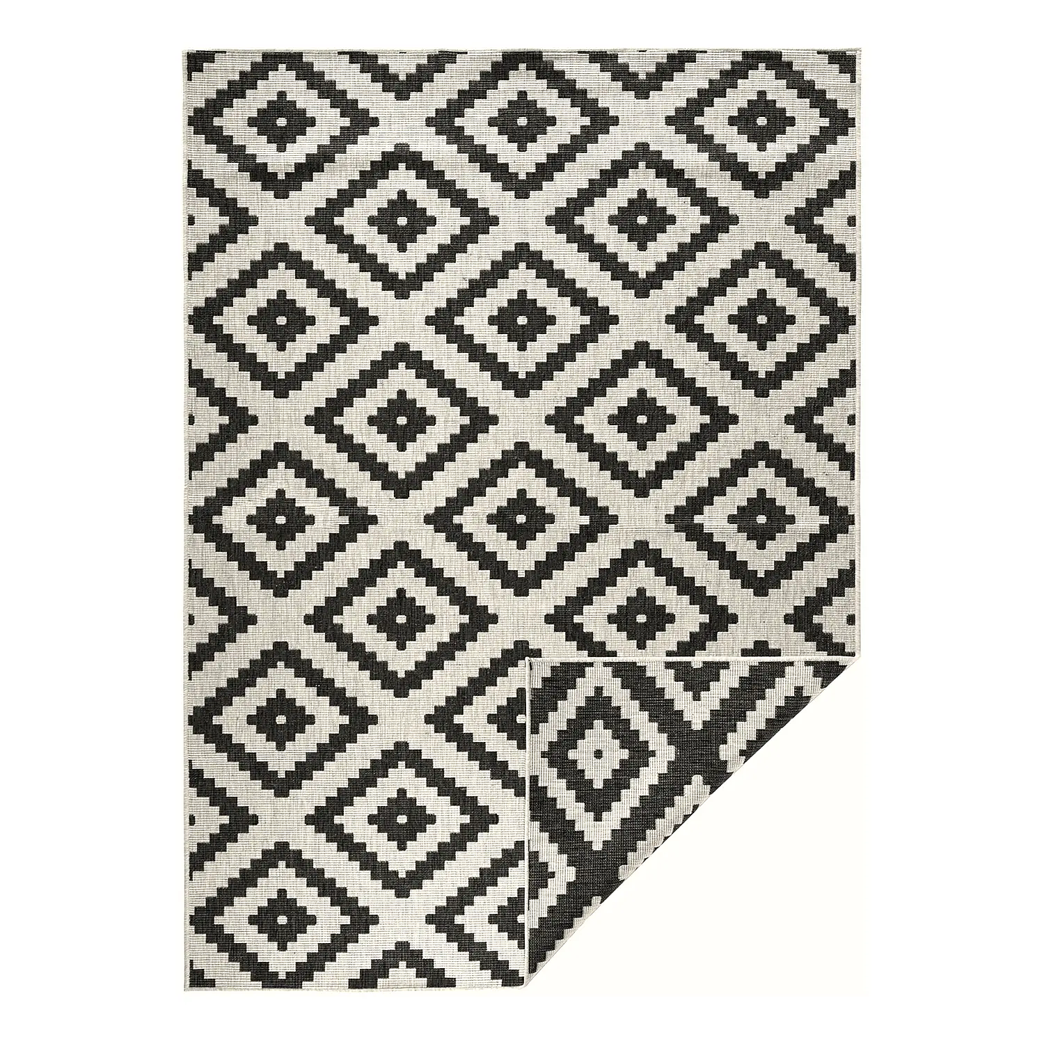 In-/outdoort carpet Malta synthetic fiber Black 80 x 150 cm 4