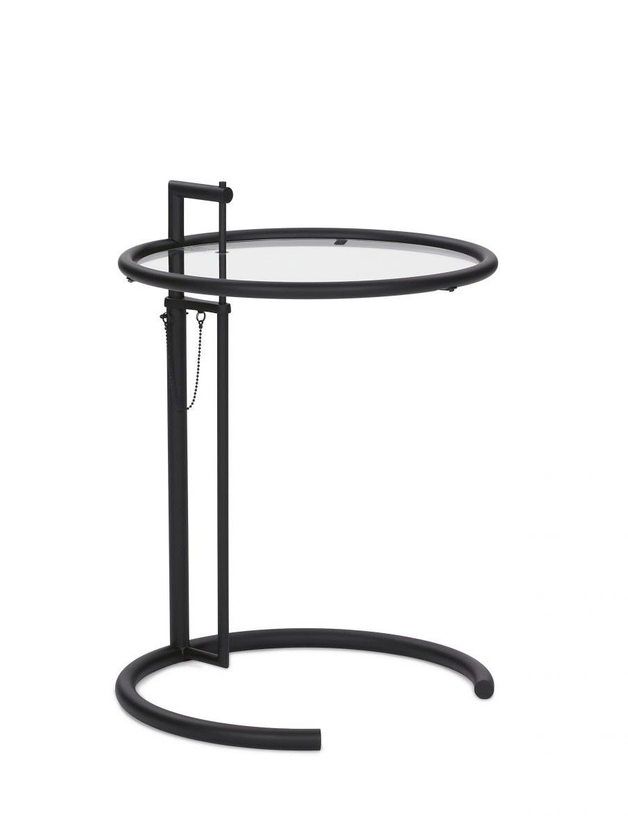 Adjustable Table E 1027 Glas Stahl Schwarz 0