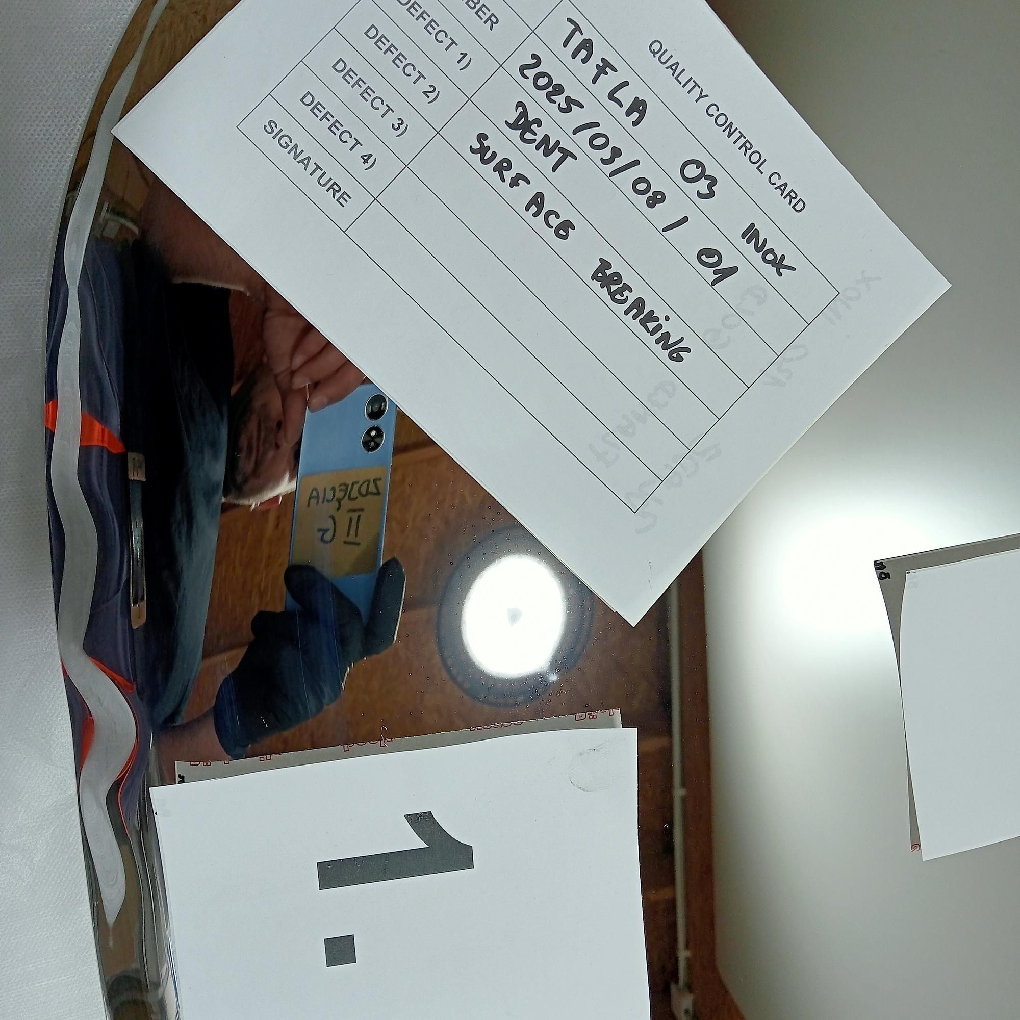 Table Mirror O3 Stainless Steel Polished Silver 3