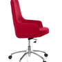 Sedia da ufficio rivestimento in tessuto rosso 2
