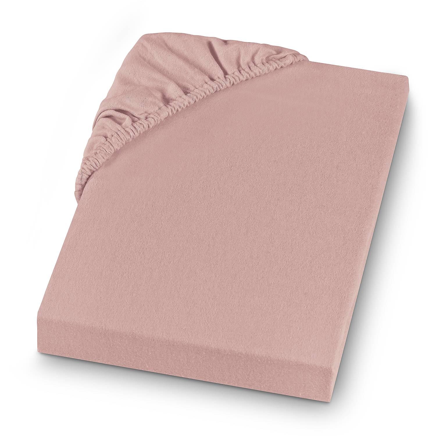 Vindum Feinbiber Spannbettlaken Baumwolle Altrosa  0