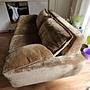 2-Sitzer Sofa Cordsamt Altgold 1