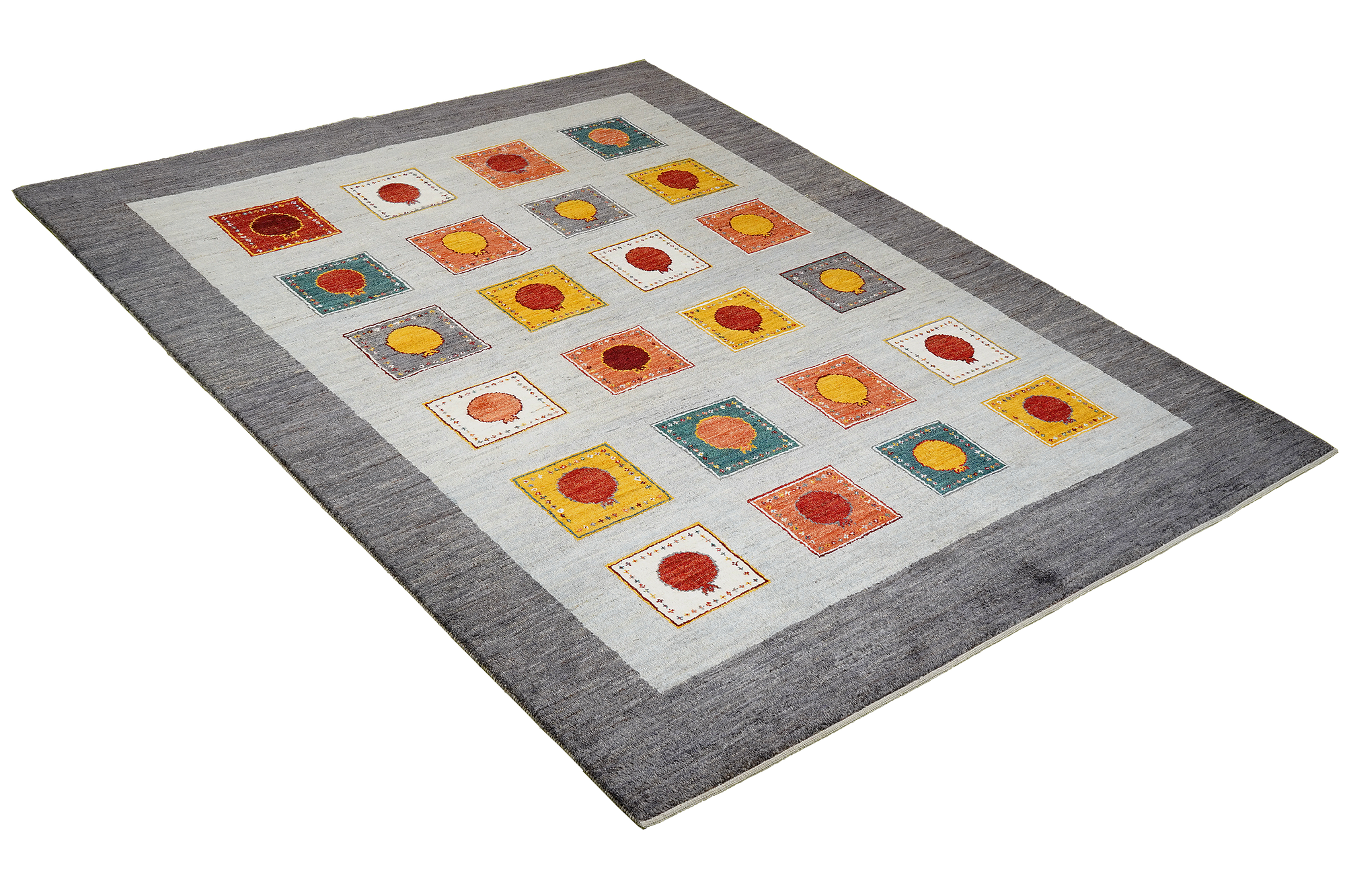 Rizbaf Gabbeh Carpet Wool Grey 2