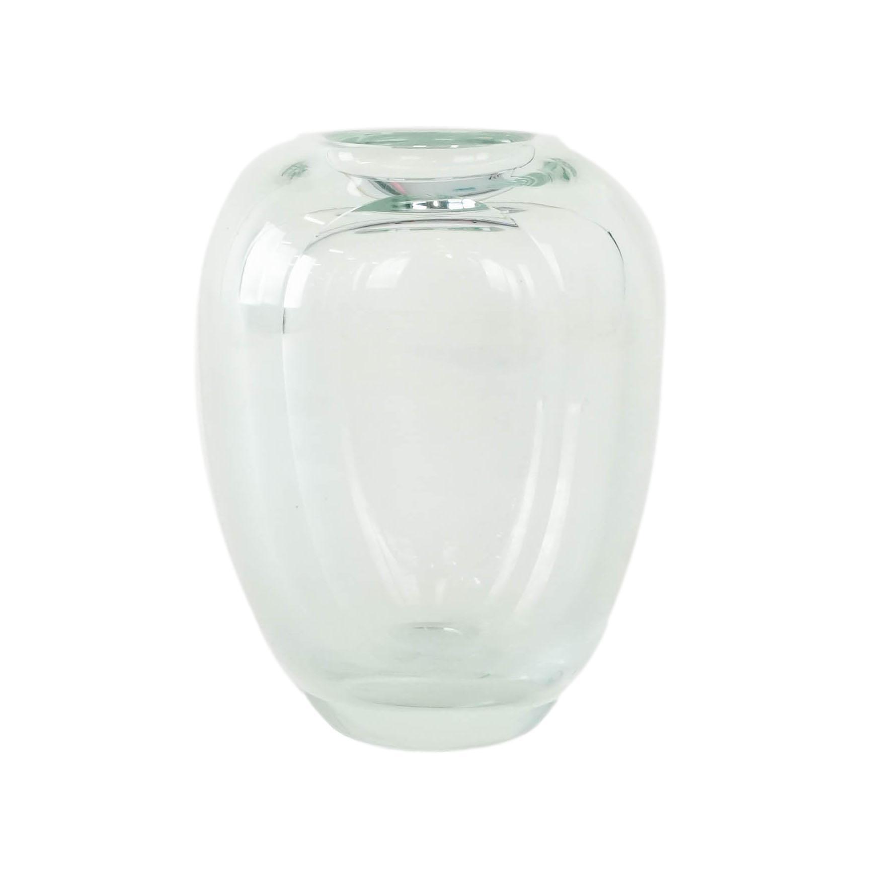 Gl Vase Transparent 1960er Jahre 0