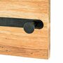 Coat rack oak wood metal black 4
