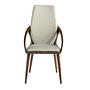 Dining chair faux leather cream 1