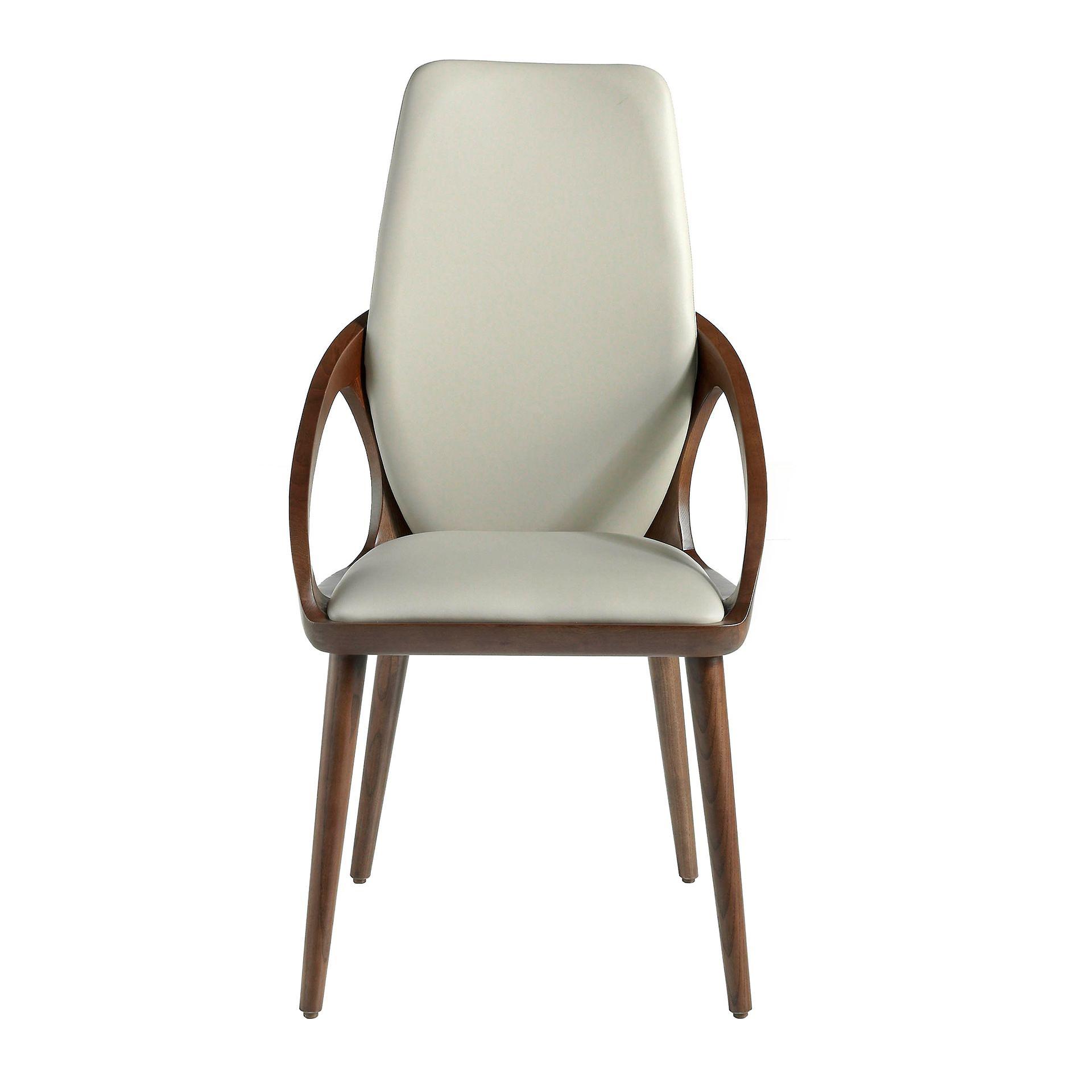 Dining chair faux leather cream 1