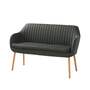 Küchensofa Webstoff Holz Grau 0