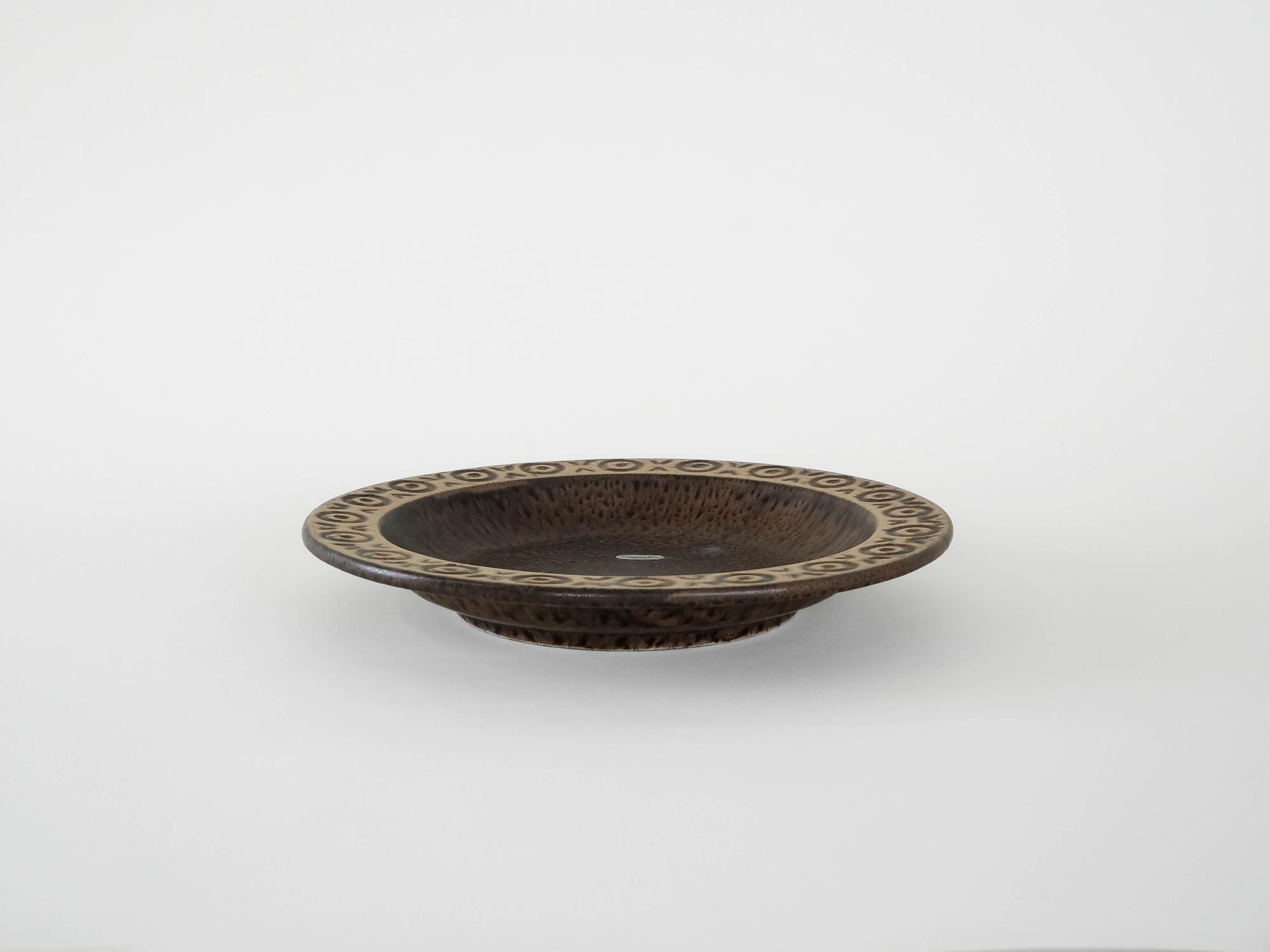 Ceramic bowl Brown 1960s 2