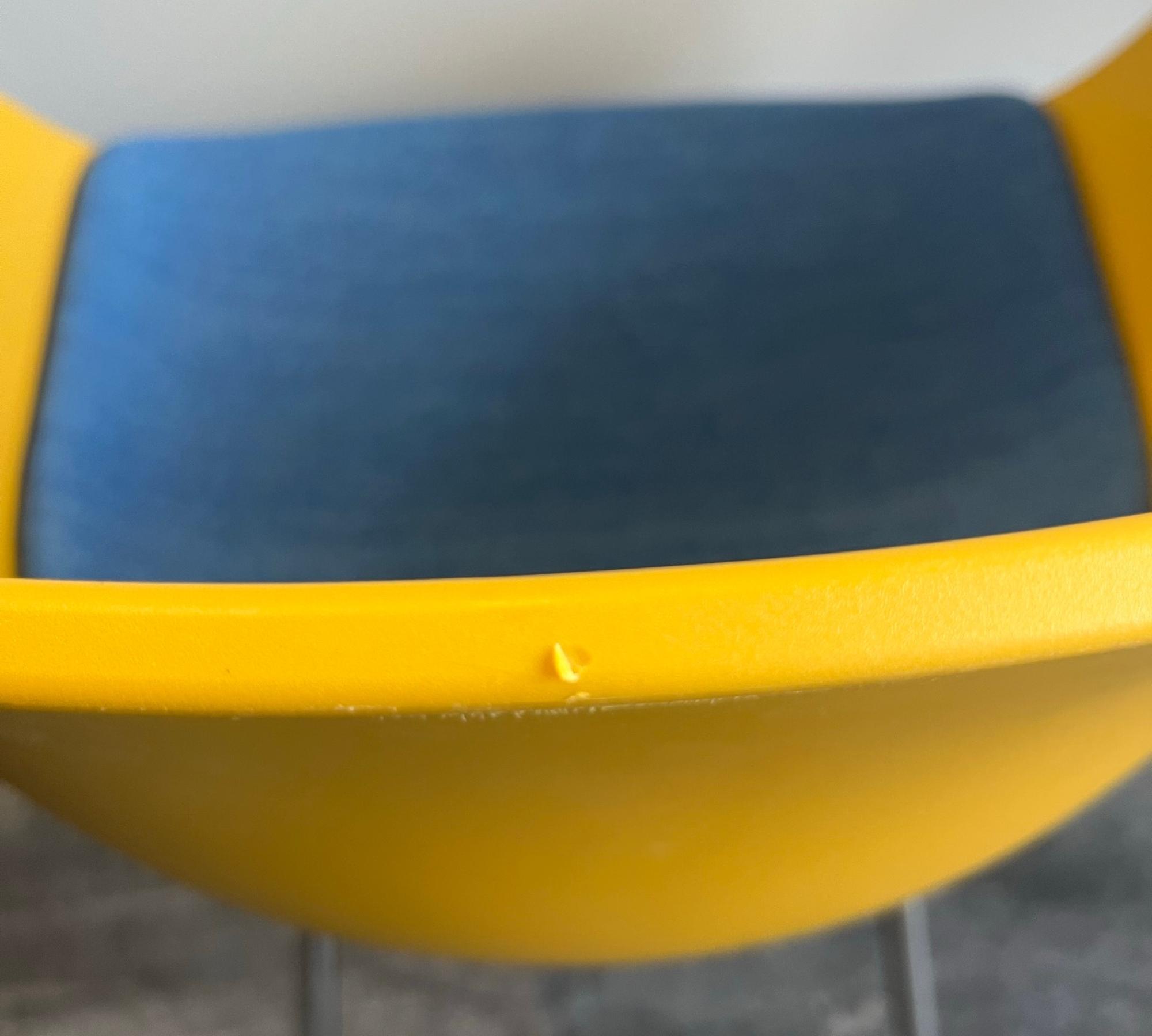 AAC26 Armchair Chrome Mustard Yellow 6