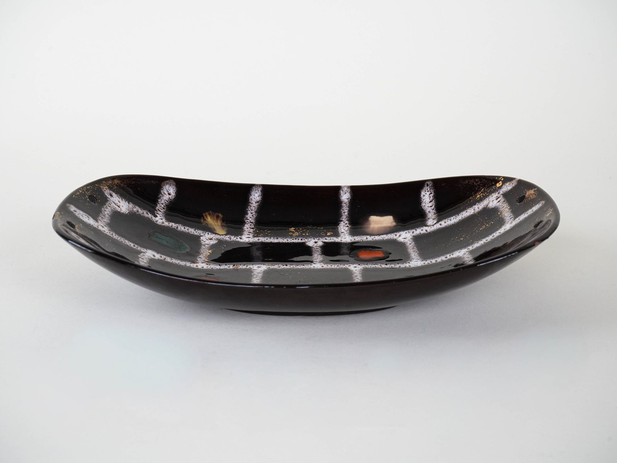 Ceramic plate Green 1960s 2