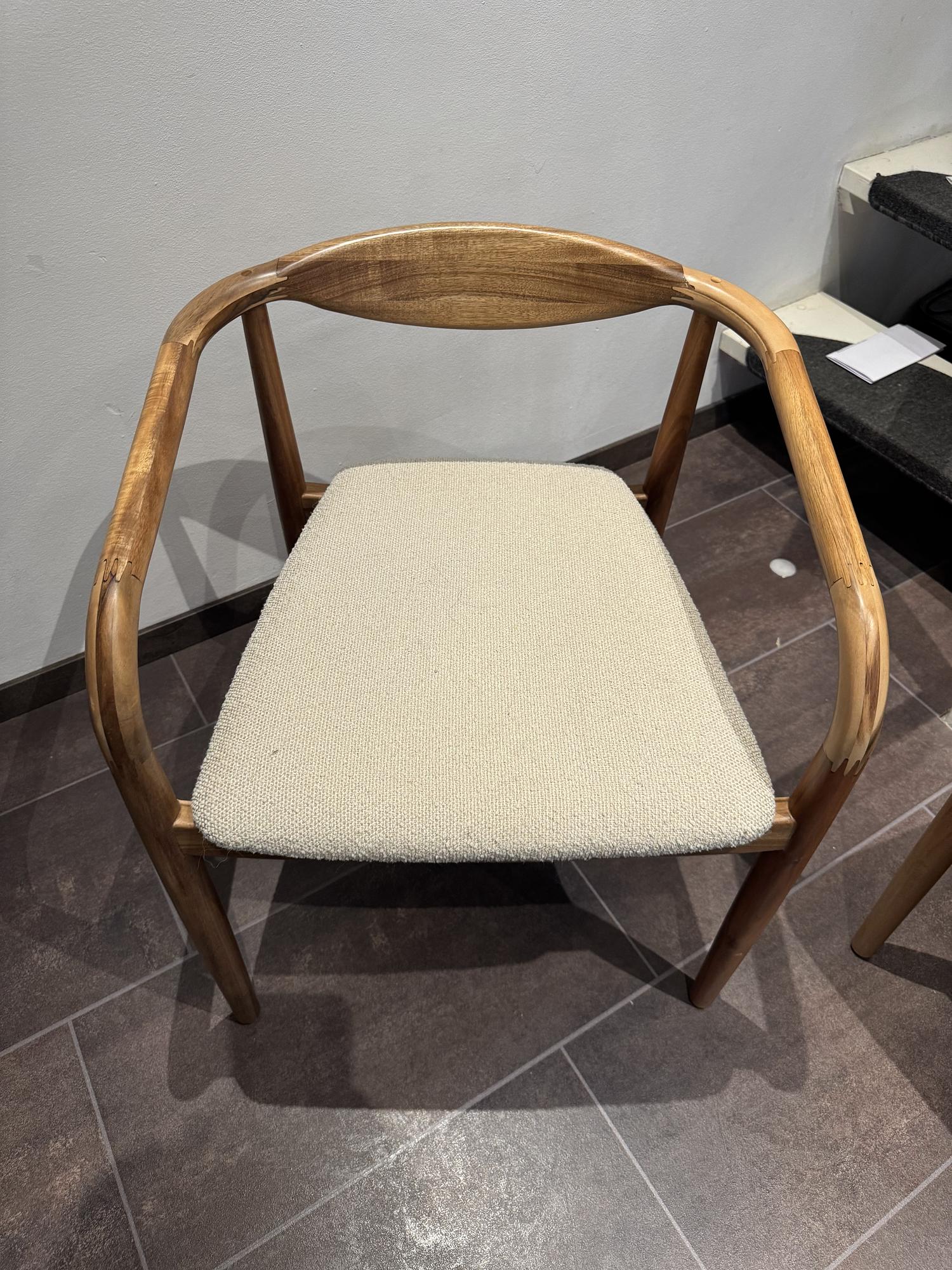 Dining chairs 4-piece Acacia wood Brown 3
