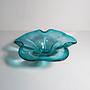 Vintage fruit bowl Murano glass turquoise 1970s 4