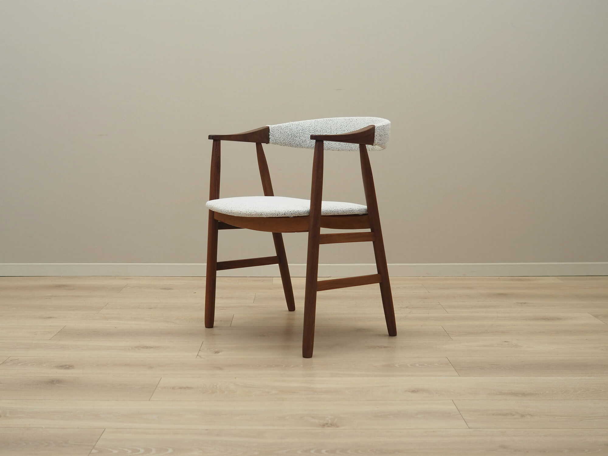 Vintage Armchair Teak White 1970s 2