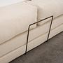 Comfort Schlafsofa 2-Sitzer mit Hocker Creme 3