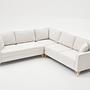 Lima Ecksofa 4-Sitzer Creme mit goldenen Beinen 5