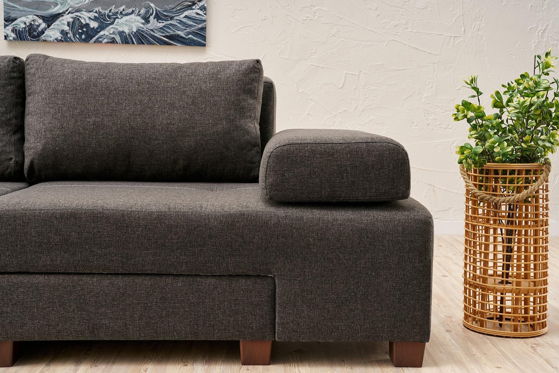 Perenna Sofa 3-Sitzer Leinen Anthrazit 3