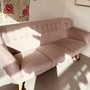 Anne Sofa 3-Sitzer Velour Lux Vintage Rosa 3