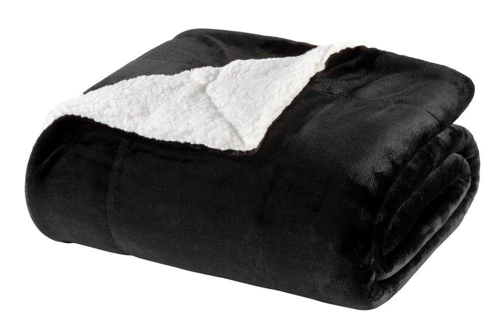 Wohndecke Sherpa Schwarz-Weiß 0