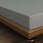 Lenzuolo con angoli in cotone grigio scuro 100cm x 200cm 0