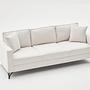 Lima Sofa 3-Sitzer Creme mit schwarzen Beinen 3