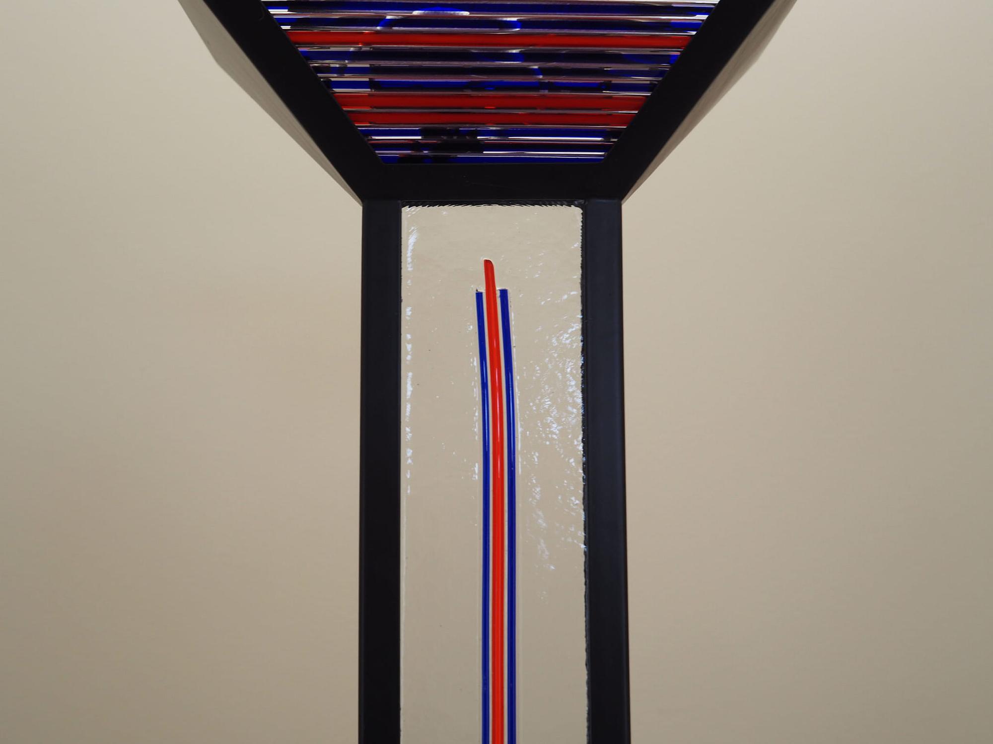 Stehlampe Metall Glas 1970er Jahre 7