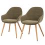 Senteo Armlehnenstuhl 2er-Set Olivgrün 0
